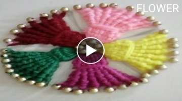 Hand embroidery table cloth new work, flower design part -49