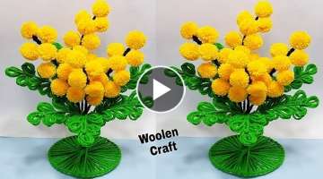  Easy Woolen Guldasta Craft/Woolen Tree Craft idea