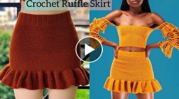 How To Crochet A Ruffle Skirt 