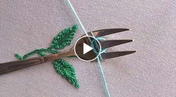 Most beautiful flower with fork|hand embroidery tutorial