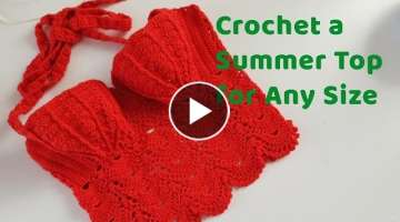 Crochet Summer Top For Any Size