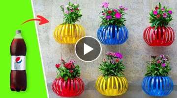 Recycle Plastic Bottles Into Hanging Lantern Flower Pots for Old Walls -