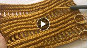 Crochet sea wave knitting pattern