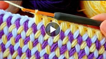 Very Easy Super Knitting Crochet beybi blanket 