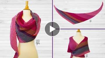 How to Knit a Double Gradient Boomerang Shawl 