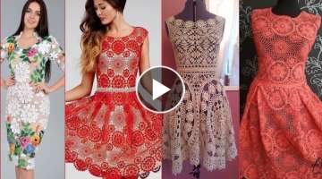 Top latest gorgeous upcoming FASHION Crocheting knitting, bridal fancy skater dresses designes id...