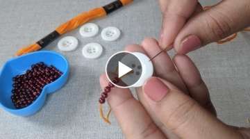  Easy Hand Embroidery Button design idea:Kurti