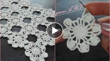Easy to Crochet flower motif pattern for beginners 