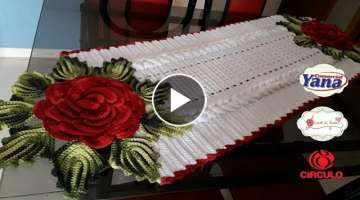 Easy and Beautiful 3D Crochet Tablecloth Motif