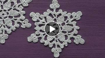 CROCHET motif Snowflake Ornament Crochet Tutorial Decoration for christmas tree