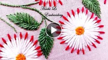 Hand Embroidery Tutorial for Beginners Lazy Daisy Stitch with 2 Colors