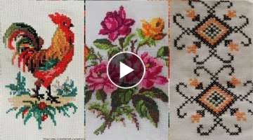 Very Creative Useful Cross Stitch Patterns For Table Covers And Cushion Covers