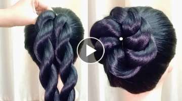 Easy Juda Hairstyle For Girls | Hairstyle For Saree | Bun Hairstyle Messy | Hair Style Girl Easy