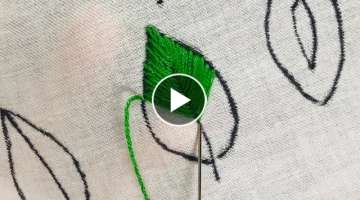  4 Easy Leaf Hand Embroidery Stitches