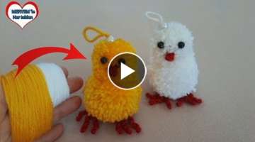 How to make very sweet CHICK from POMPONâ€¼ï¸