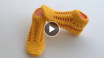 Crochet filled booties making