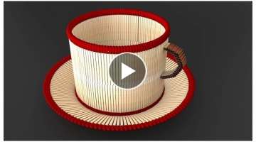  How to make Mug with matchstick tricks