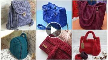 Stylish very useful crochet handbags 