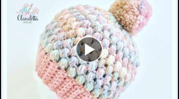 How to CROCHET easy Puff Stitch Hat
