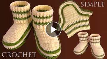 Zapatos con Ganchillo Crochet tejidos en Punto elaÌstico tamanÌƒo adulto