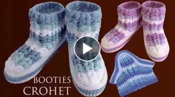 Zapatos Pantuflas a Crochet tamaÃ±o adulto