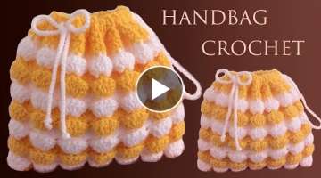 Bolso morralito a crochet Punto de colores 