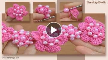 Crochet Floral 3D Adornment 