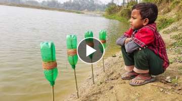 Best Fishing Video 2022 | Traditional Boy Catching Big fish With Plastic Bottle Fish Hook By Riv...