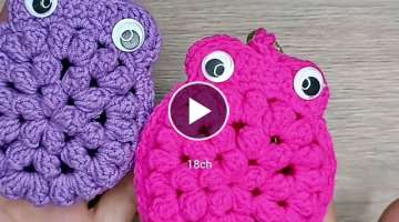 Let's knit a cute knitted gift for our children, how to knit an owl wallet