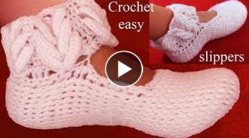 Pantuflas a Crochet en punto espigas de trigo en relieve tejido tallermanualperu