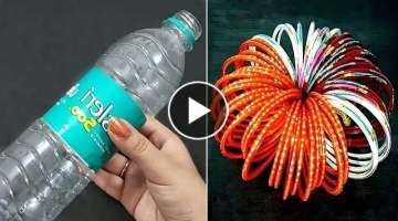 3 Superb Home Decor Ideas Out Of Waste Plastic Bottle and Old Bangles 
