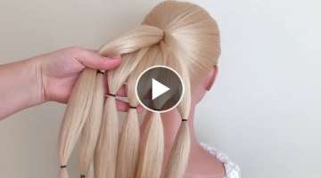 Messy bun trick. easy hairstyles