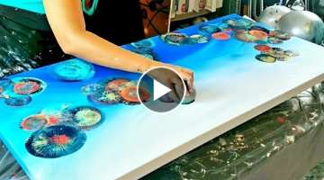 5 Amazing and Unique Acrylic Abstract Pour Paintings - Balloon Smash Technique - Acrylic Pouring