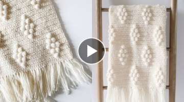 Crochet Diamond Bobble Blanket