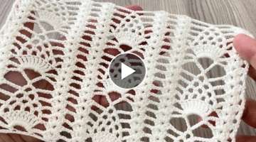 FANCY Crochet Shawl,Runner Curtain Pattern Tutorial