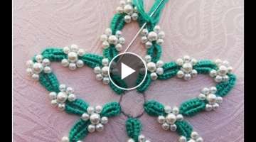 hand embroidery;hand embroidery design with pearls.
