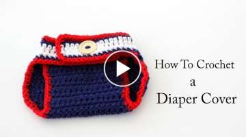 How To Crochet a New England Patriots Diaper Cover