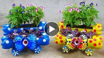  Beautiful Colorful Flower Pots Ideas From Recycled Plastic Bottles