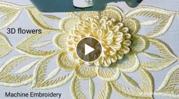 3D Flowers Embroidery Design Machine Embroidery industrial zigzag machine