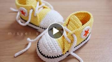  crochet baby booties converse