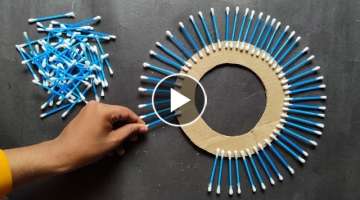 Unique Wall Hanging Craft using Earbuds Home Decoration Ideas 7k