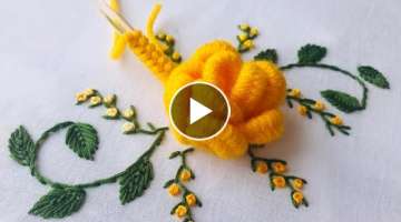 Hand Embroidery: Dimensional Flower Embroidery