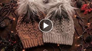 Easy Crochet Braided Beanie Hat