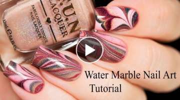 Water Marble Nail Art Tutorial