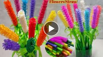 How to make artificial flower from plastic tubes, lavender 