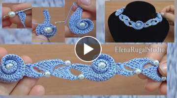 HOW to MAKE a Crochet Spiral CORD NECKLACE