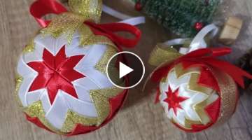 Christmas tree ornament /Ribbon christmas baubles 