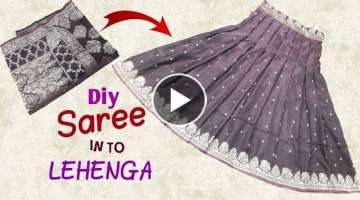 Transform old saree to designer lehenga 