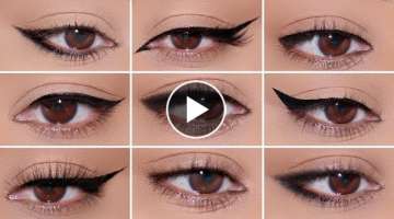 9 Different Eyeliner Styles on HOODED EYES 