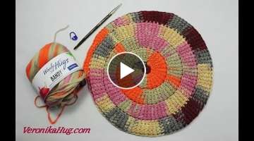 Tunisian Crocheting in Spirals 